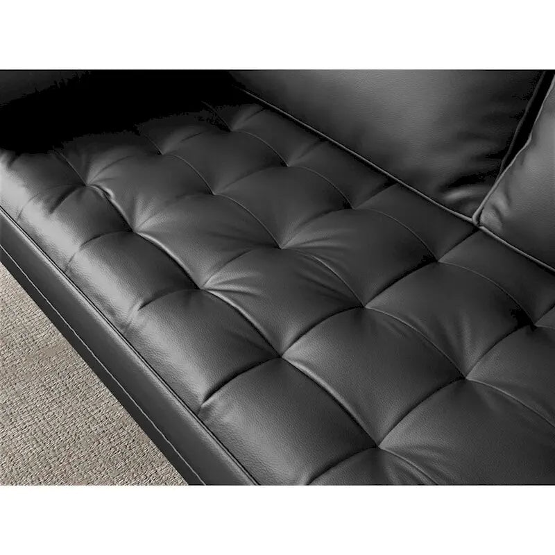 70,1" Fauxleren Sofa met Gecapitonneerde Zitting