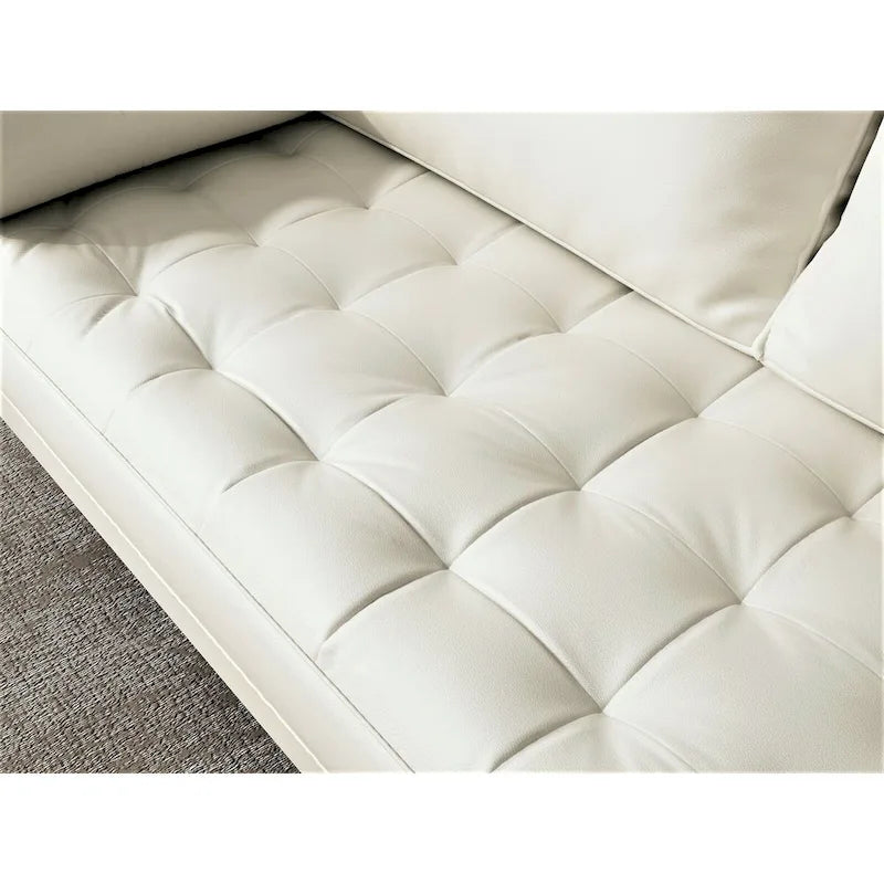 70,1" Fauxleren Sofa met Gecapitonneerde Zitting