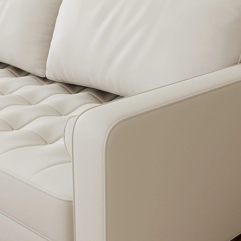 70,1" Fauxleren Sofa met Gecapitonneerde Zitting