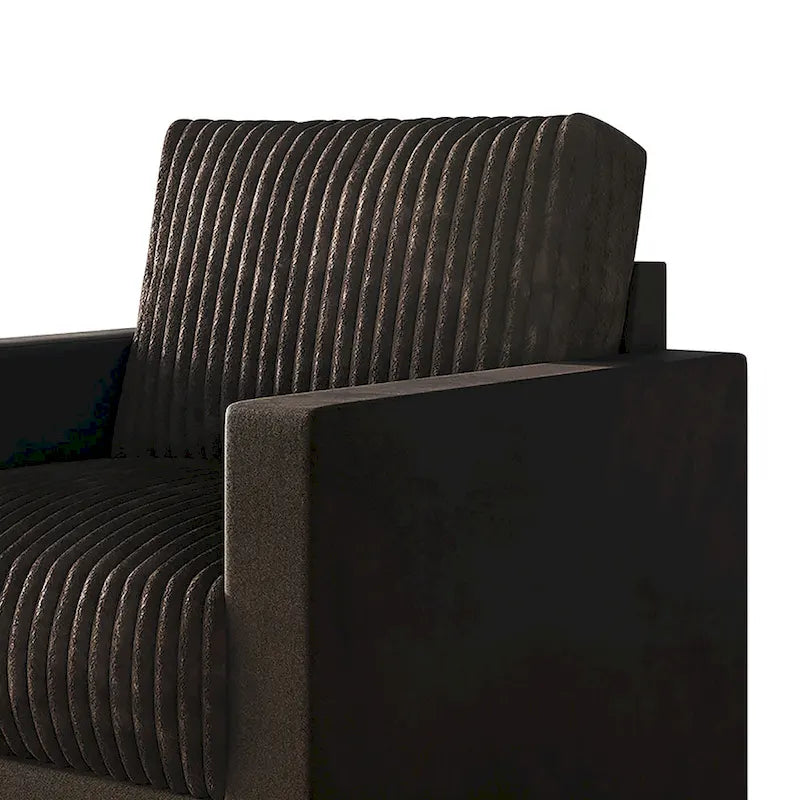 Corduroy Mid-Century Modern Fluweel Beklede Fauteuil