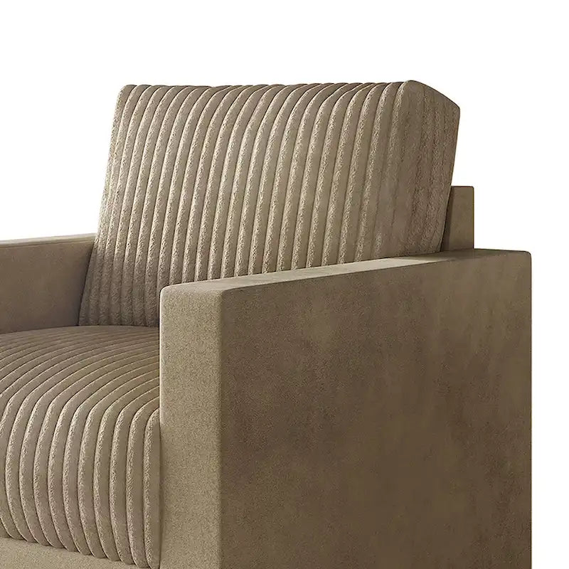 Corduroy Mid-Century Modern Fluweel Beklede Fauteuil
