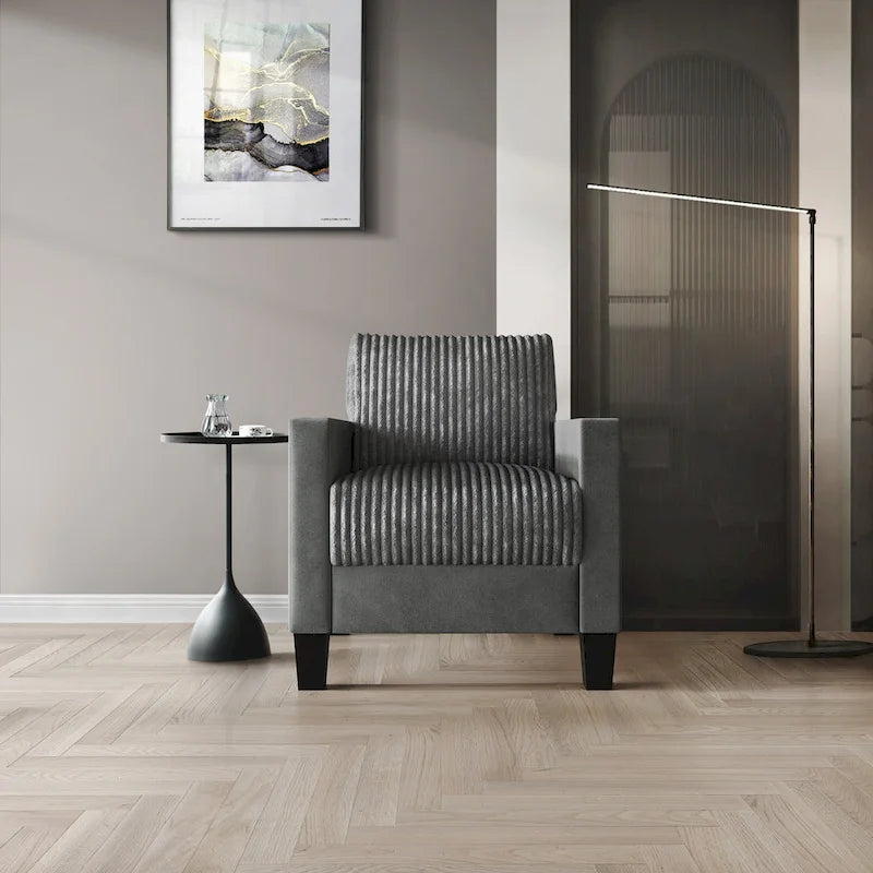 Corduroy Mid-Century Modern Fluweel Beklede Fauteuil