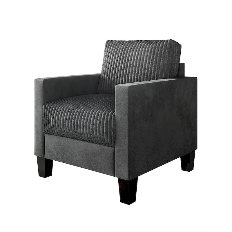 Corduroy Mid-Century Modern Fluweel Beklede Fauteuil
