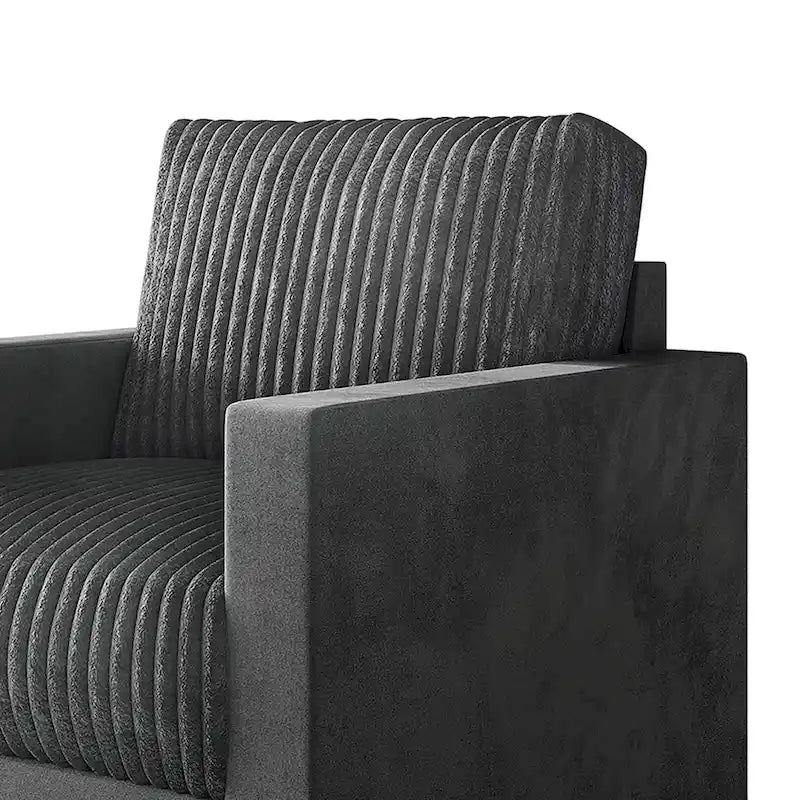 Corduroy Mid-Century Modern Fluweel Beklede Fauteuil