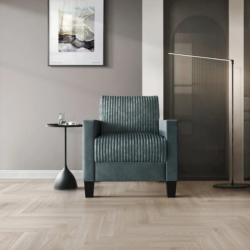 Corduroy Mid-Century Modern Fluweel Beklede Fauteuil