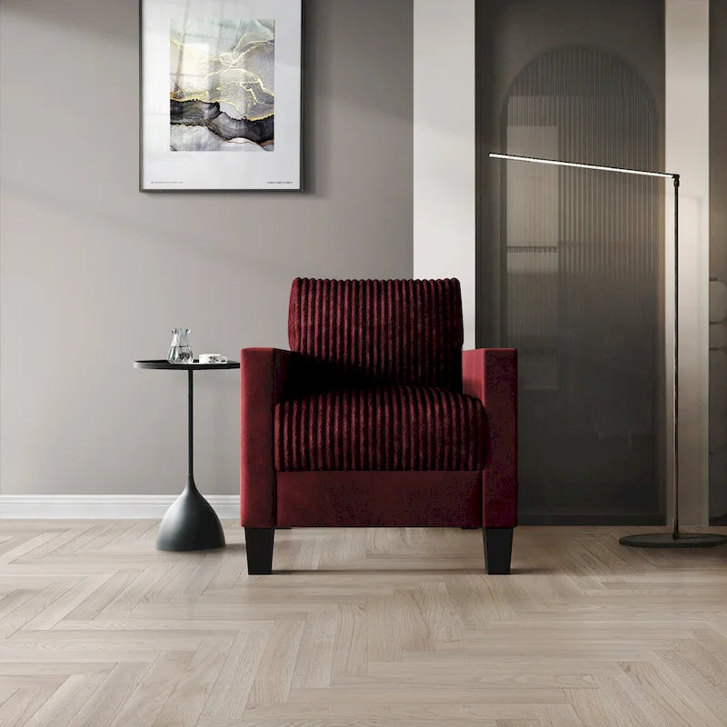 Corduroy Mid-Century Modern Fluweel Beklede Fauteuil