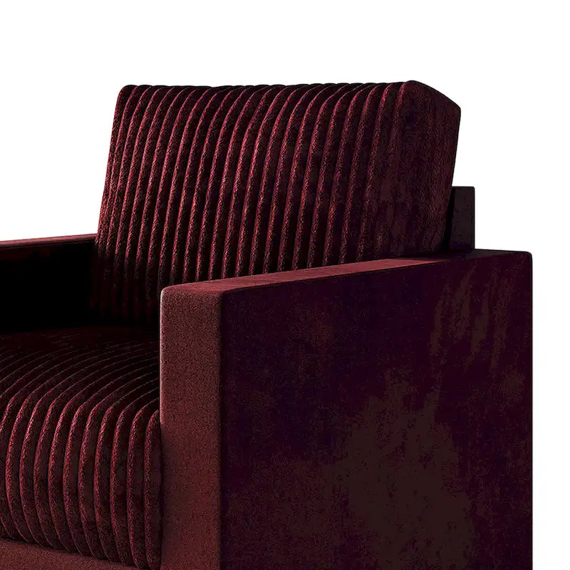 Corduroy Mid-Century Modern Fluweel Beklede Fauteuil