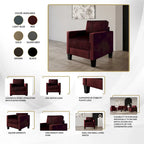 Corduroy Mid-Century Modern Fluweel Beklede Fauteuil