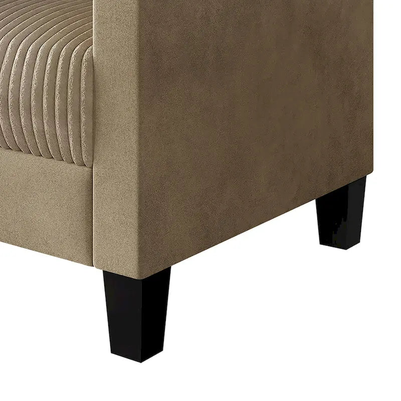 Corduroy Mid-Century Modern Fluweel Beklede Fauteuil