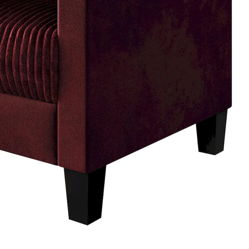 Corduroy Mid-Century Modern Fluweel Beklede Fauteuil