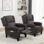 Handmatige Pushback Relaxfauteuil met Oorfauteuil en Voetensteun