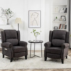Handmatige Pushback Relaxfauteuil met Oorfauteuil en Voetensteun