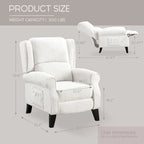 Handmatige Pushback Relaxfauteuil met Oorfauteuil en Voetensteun