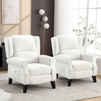 Handmatige Pushback Relaxfauteuil met Oorfauteuil en Voetensteun