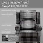 Handmatige Pushback Relaxfauteuil met Oorfauteuil en Voetensteun