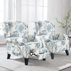 Handmatige Pushback Relaxfauteuil met Oorfauteuil en Voetensteun