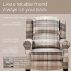 Handmatige Pushback Relaxfauteuil met Oorfauteuil en Voetensteun
