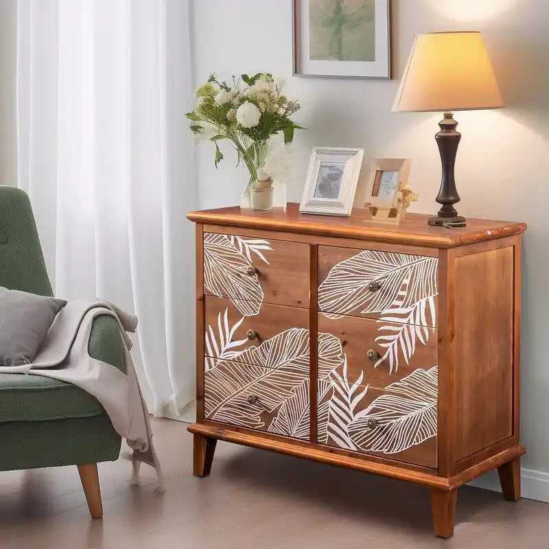 Massief houten ladekast