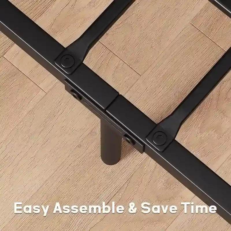 Metalen platformbedframe met hoofd- en voetbord
