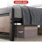Metalen platformbedframe met hoofd- en voetbord